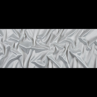 Italian White Stretch Polyester Charmeuse - Folded