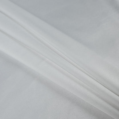 Italian White Stretch Polyester Charmeuse - Detail