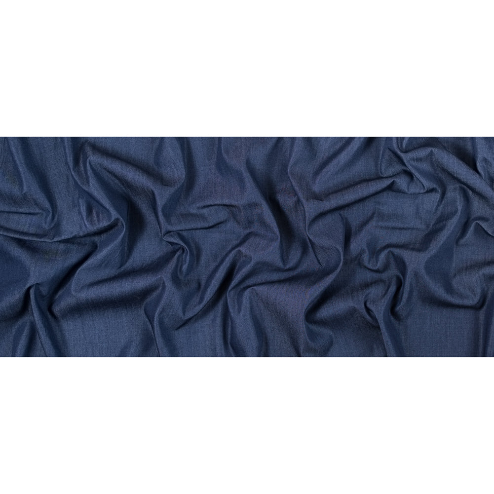 Italian Blue Topweight Viscose Denim - Folded