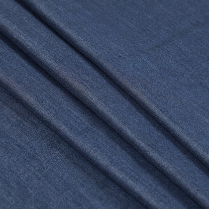 Italian Blue Topweight Viscose Denim - Detail