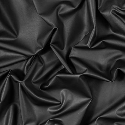 Italian Black Stretch Matte Pleather