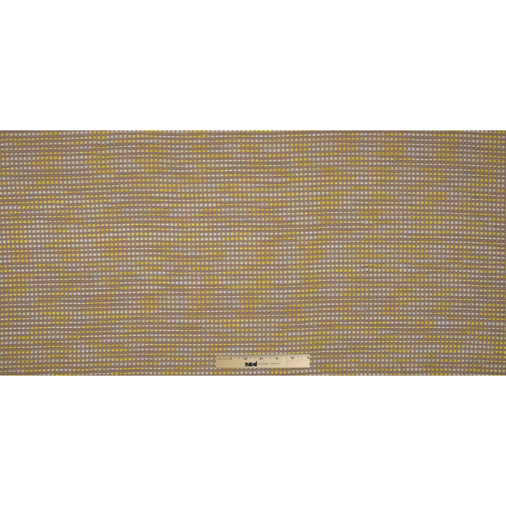 Beige and Yellow Blended Cotton Woven Full
