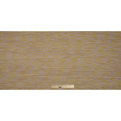 Beige and Yellow Blended Cotton Woven Full