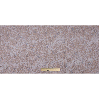 Metallic Gray and Almond Cream Abstract Brocade Full