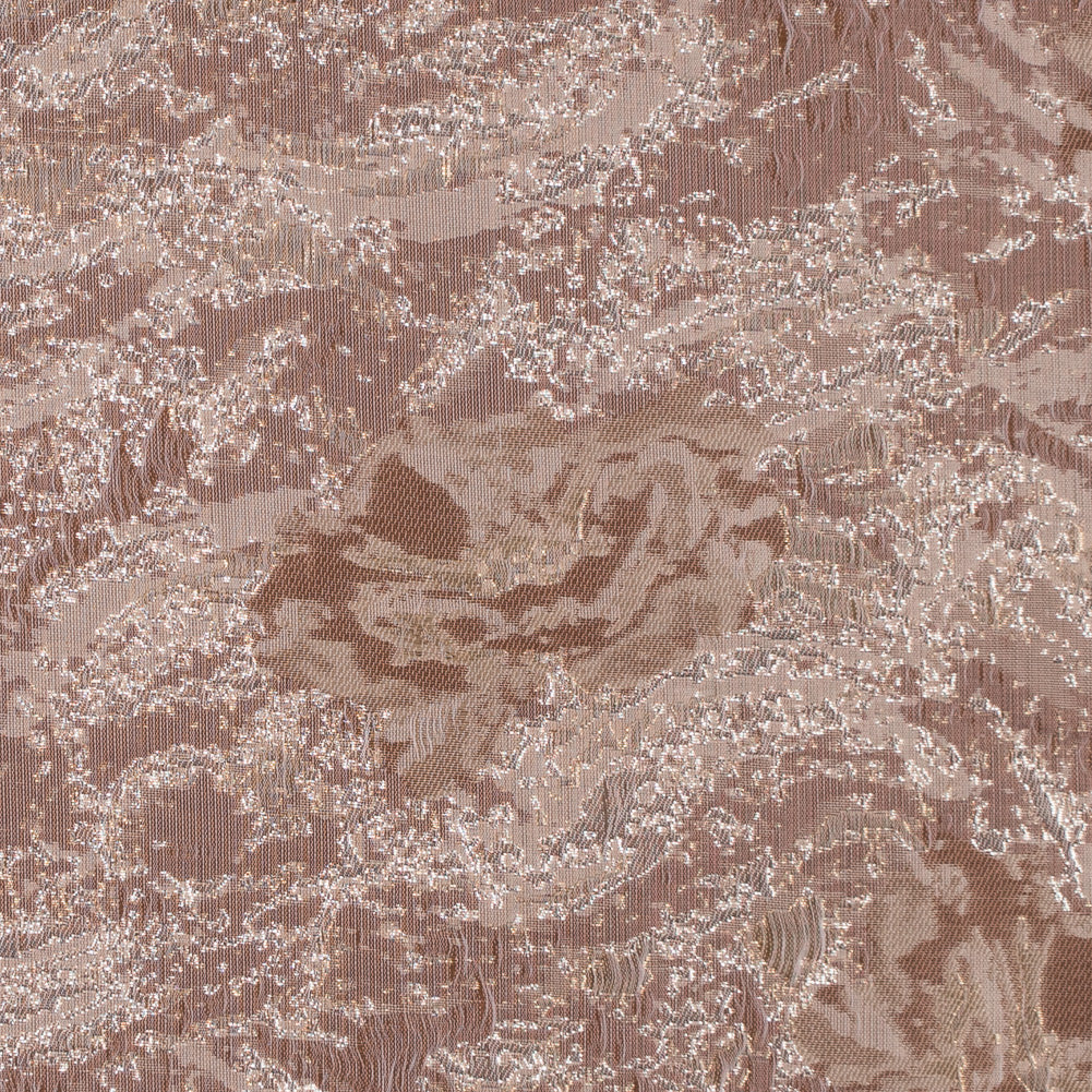 Metallic Gold/Mustard/Beige Abstract Brocade