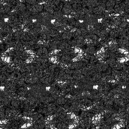 Black Geometric Stretch Puckered Lace - Detail