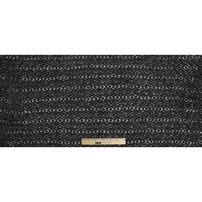 Black Geometric Stretch Puckered Lace - Full