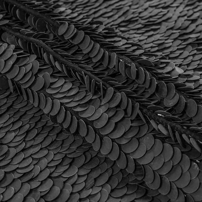 Phillip Lim Black Paillette Sequins on a Crinkled Silk Georgette - Folded