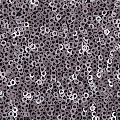 Phillip Lim Silver All Over Sequins on a Black Stretch Mesh Detail