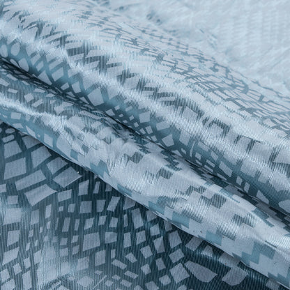 Nicole Miller Luminous Blue Glass Pattern Medley Stretch Twill Folded