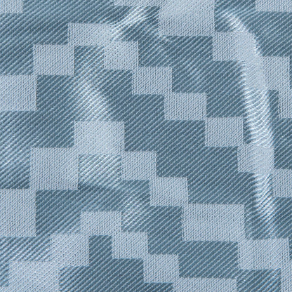 Nicole Miller Luminous Blue Glass Pattern Medley Stretch Twill Detail
