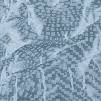 Nicole Miller Luminous Blue Glass Pattern Medley Stretch Twill