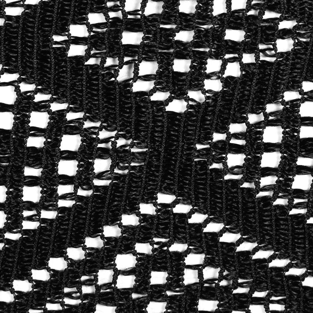 Black Geometric Fringe Panel Detail