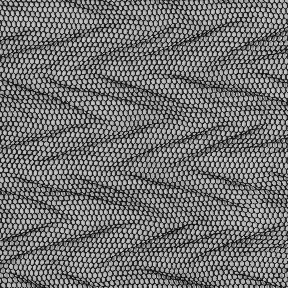 Black Herringbone Stretch Mesh Detail