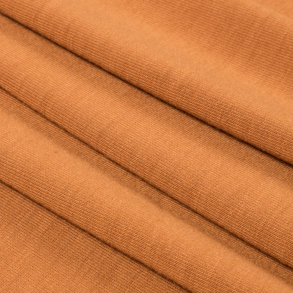 Golden Oak Stretch Polyester Jersey - Folded