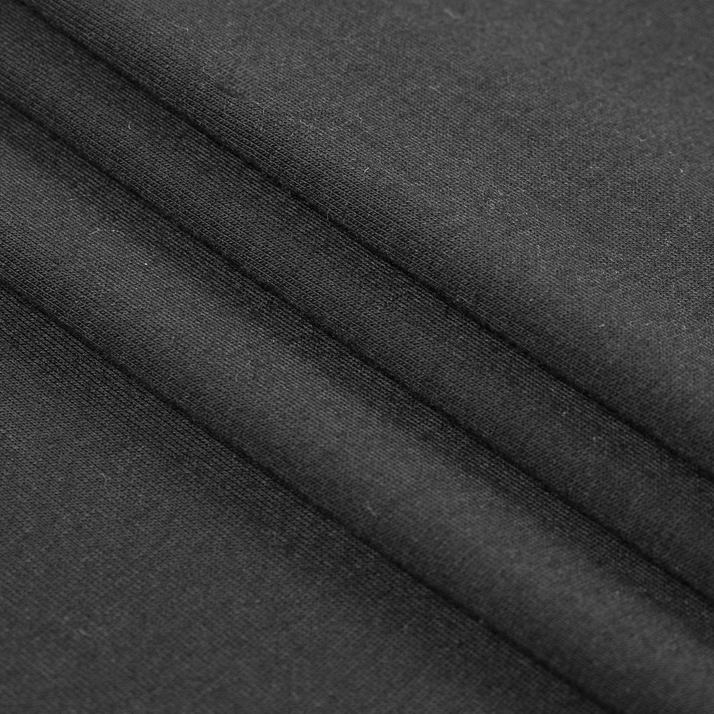 Black Stretch Polyester Jersey - Folded