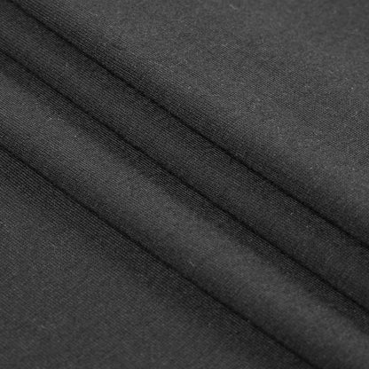Black Stretch Polyester Jersey - Folded