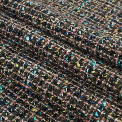 Italian Green and Blue Wool Tweed Detail