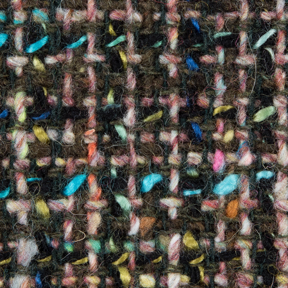 Italian Green and Blue Wool Tweed Full