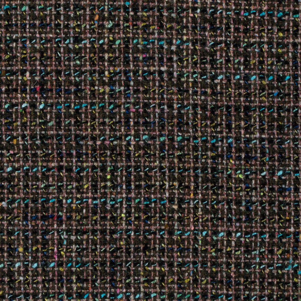 Italian Green and Blue Wool Tweed