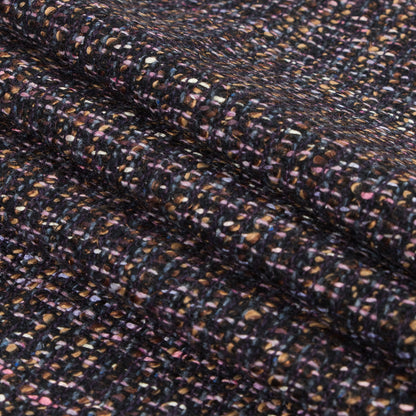 Italian Multi-Colored Wool Tweed Folded