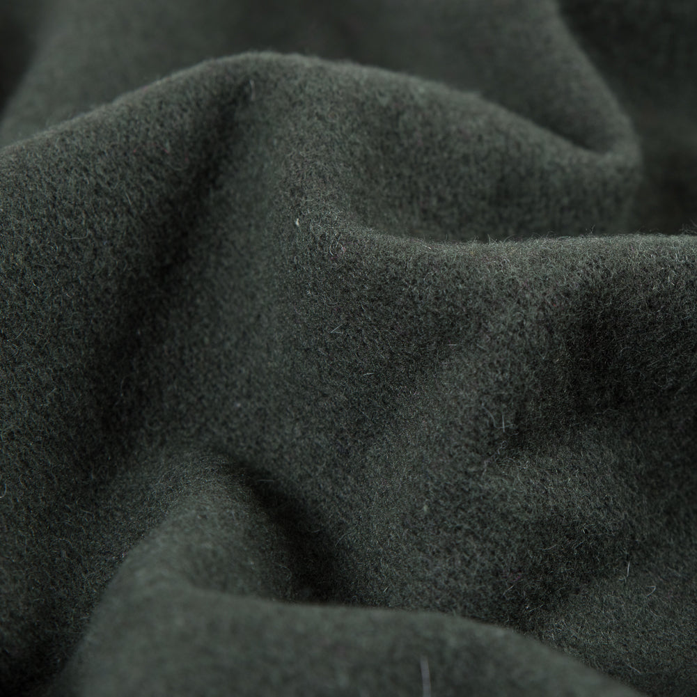Italian Rifle Green Wool Coating - Detail