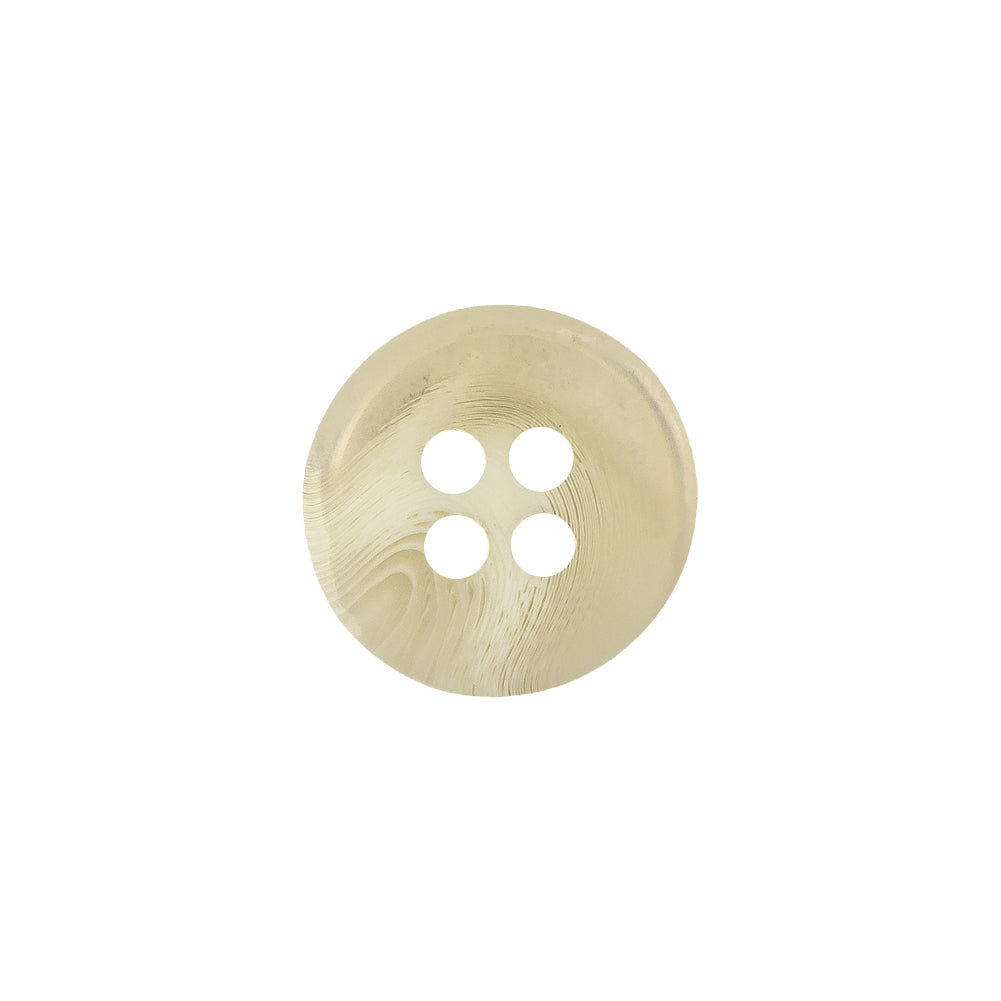 Cannoli Cream Translucent Four-Hole Button - 24L/15mm - Detail