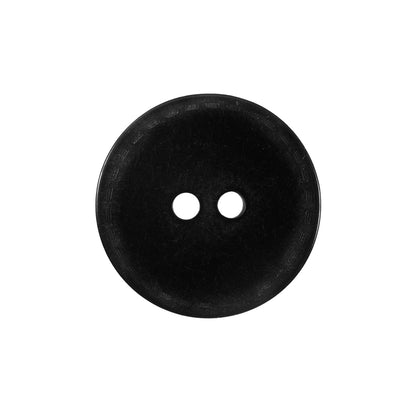 Black Flat Plastic Button - 36L/22mm