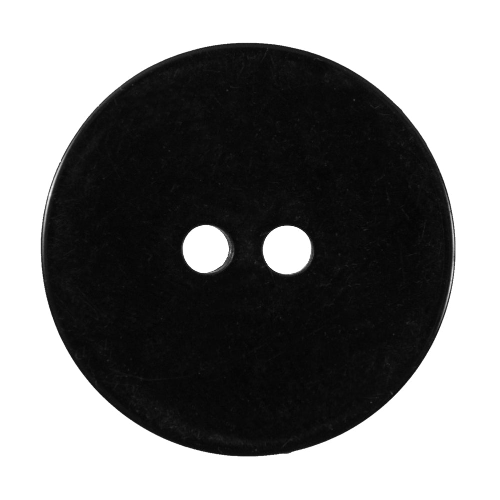 Black Flat Plastic Button with Faux Stitched Border - 48L/30.5mm Detail