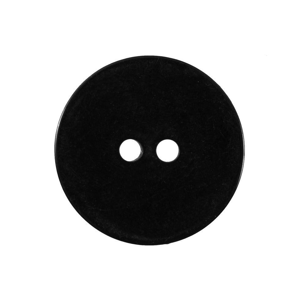 Black Flat Plastic Button - 40L/25.5mm Detail