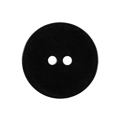Black Flat Plastic Button - 40L/25.5mm Detail