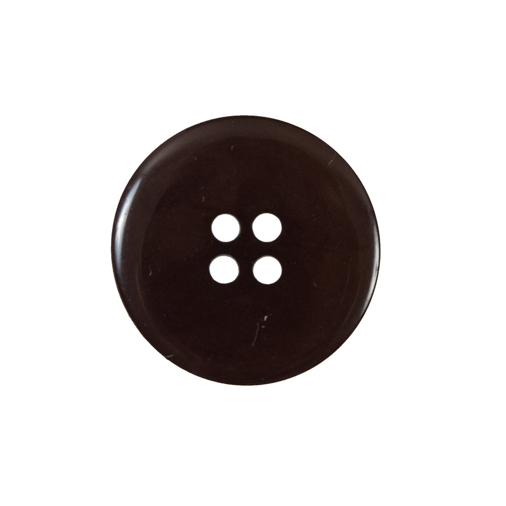 Chocolate Brown 4-Hole Plastic Button - 36L/22mm - Detail