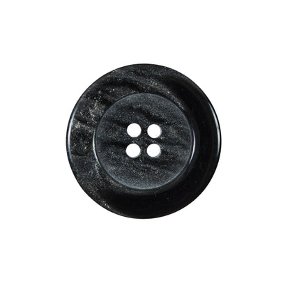 Black and Silver Marbleized Plastic Button - 36L/23mm