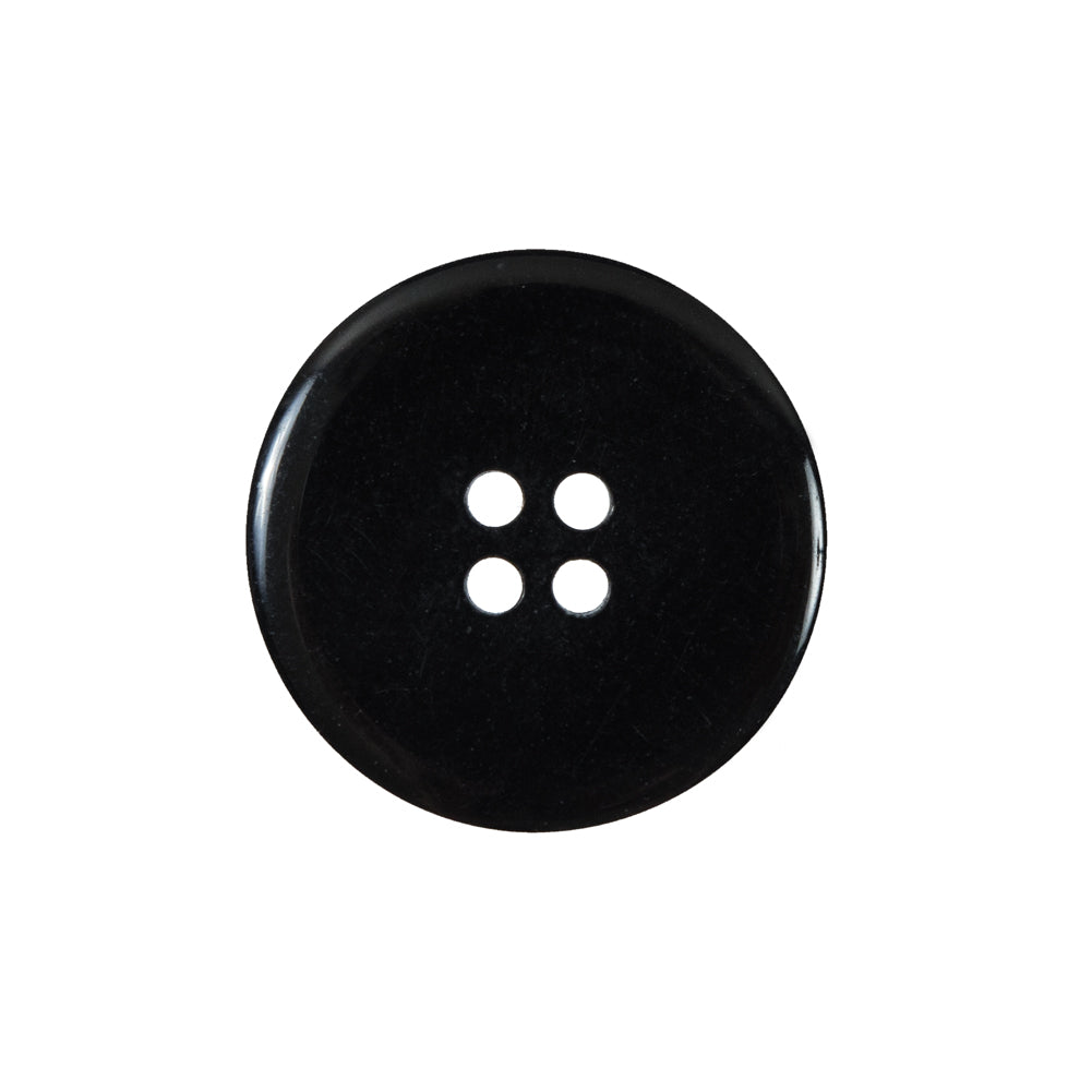 Black 4-Hole Plastic Button - 36L/22mm - Detail