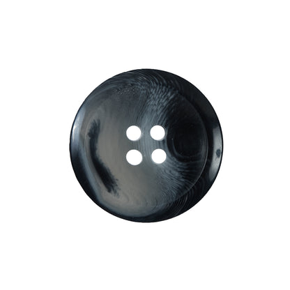 Dark Navy and Beige Plastic Button - 36L/22mm