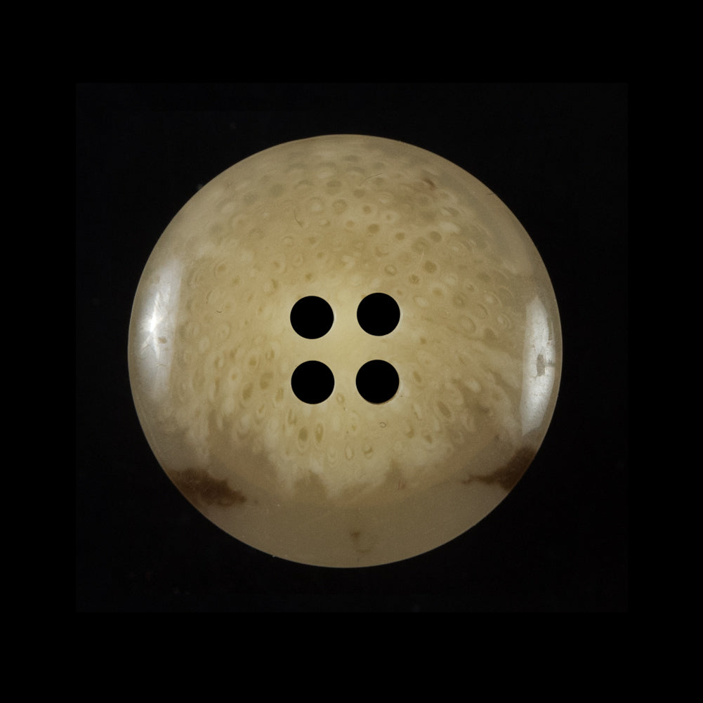 Beige and Brown Plastic Button - 40L/25.5mm Detail
