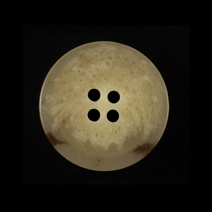 Beige and Brown Plastic Button - 40L/25.5mm