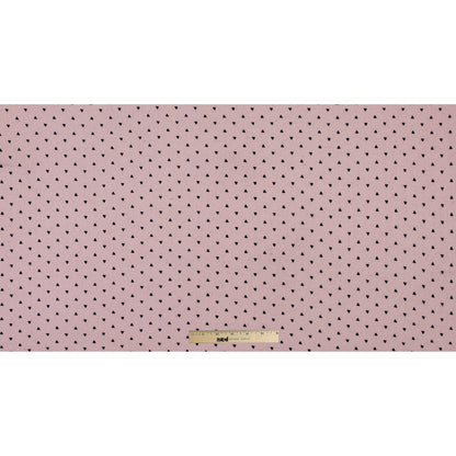 Black Hearts Printed on a Pink Crinkled Chiffon Full
