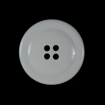 White and Black Plastic 4-Hole Button - 40L/25.5mm Detail