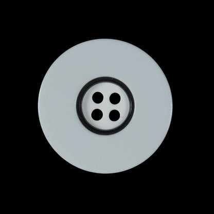 White and Black Plastic 4-Hole Button - 40L/25.5mm