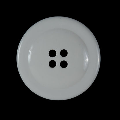 White and Black Plastic 4-Hole Button - 45L/28mm Detail