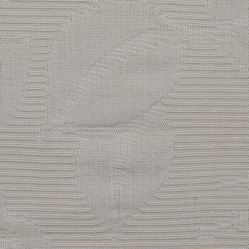 Beige on Beige Raised Floral Cotton Woven - Detail