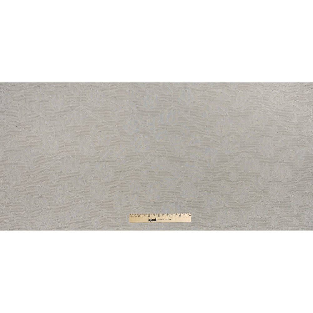 Beige on Beige Raised Floral Cotton Woven - Full