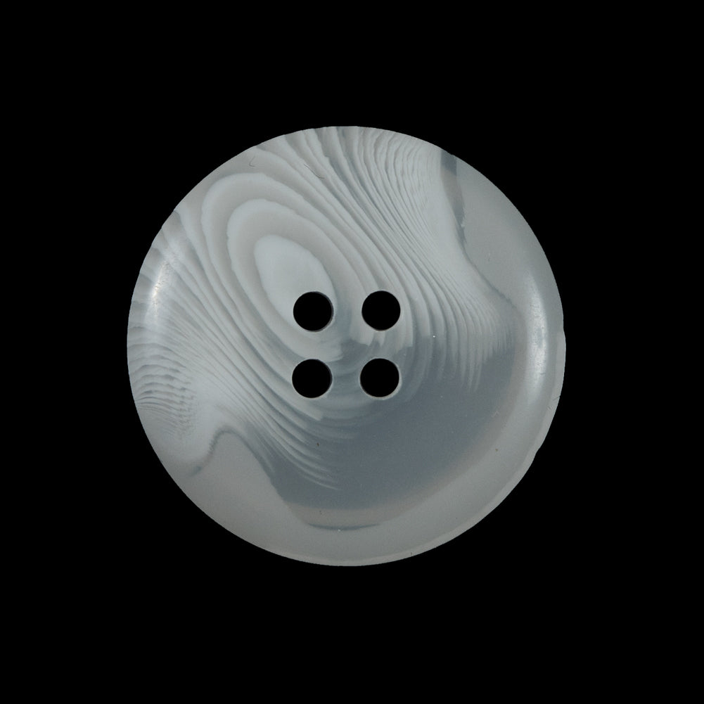 White Translucent Concaving Button - 40L/25mm - Detail