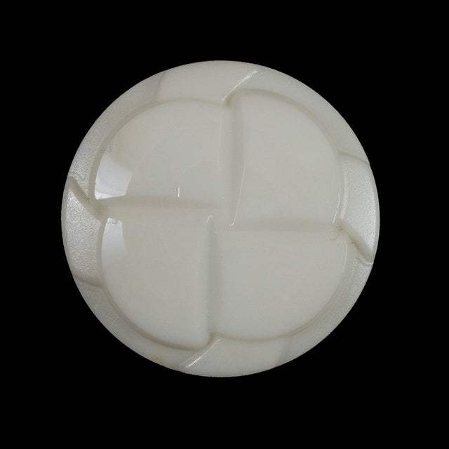 Antique White Textured Shank-Back Button - 44L/28mm