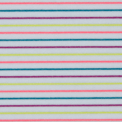 White and Multicolor Striped Wicking Jersey Full