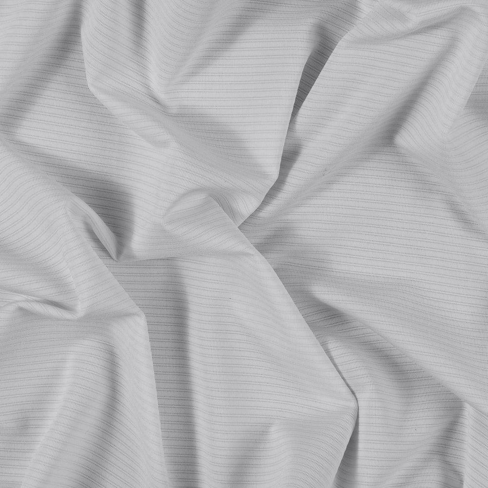 White Lurex Striped Wicking Jersey