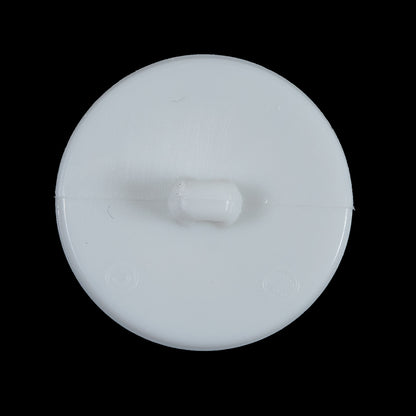 White Plastic Gem Shank-Back Button - 44L/28mm Detail