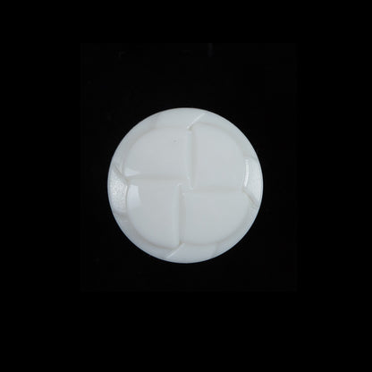 White Beveled Pinwheel Petals Shank-Back Button - 30L/19mm