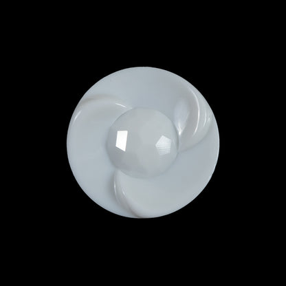 White Textured Shank-Back Button - 36L/22mm